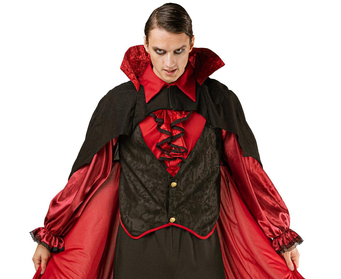 Role play-set for adult Lord Vampire (shirt, cape), size 52